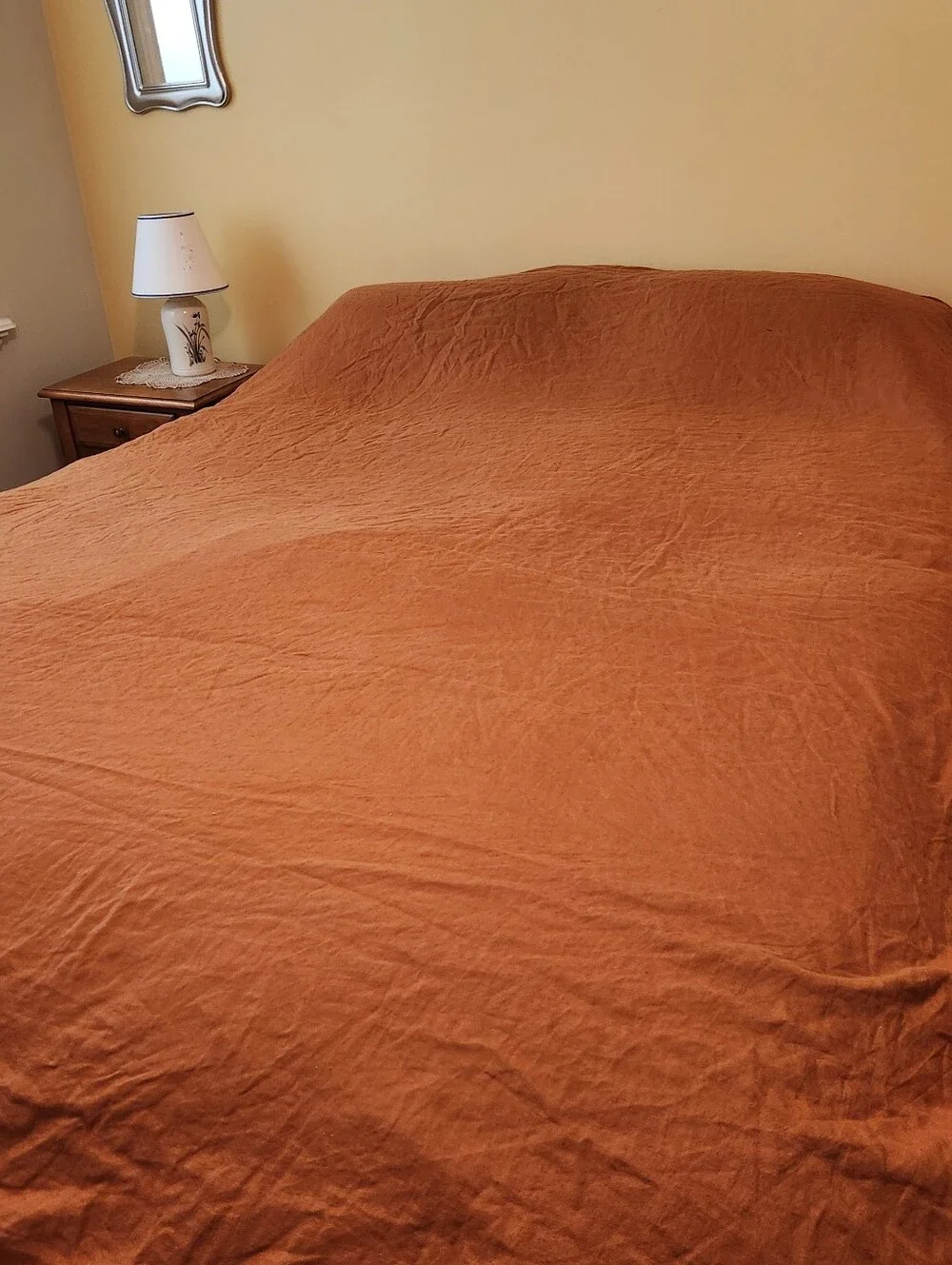 BED THREADS Duvet Cover King 100% Linen Copper 100 x 90 Home Bedding Reversible